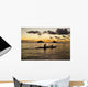 Man And Dog On A One-Man Outrigger Canoe At Sunset Wall Mural
