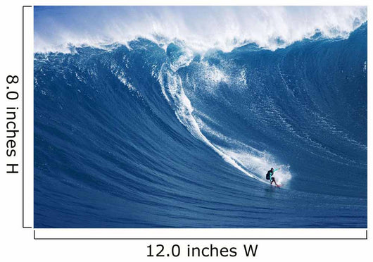 Hawaii, Maui, Yuri Farrant Surfs Huge Wave At Jaws, Aka Peahi Wall Mural