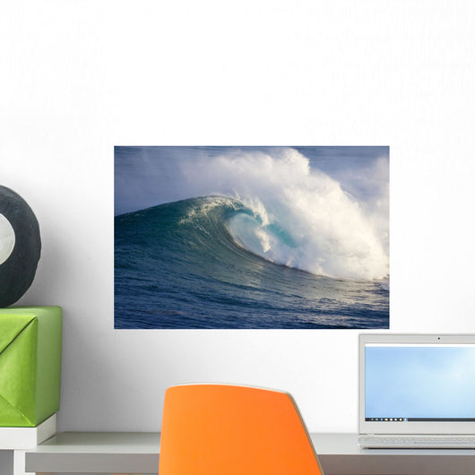 Hawaii, Maui, Large Wave Crashing At Jaws, Well Known Surf Spot Wall Mural
