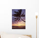 Hawaii, Maui, Kihei, Palm Tree Over The Beach At Sunset Wall Mural