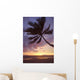 Hawaii, Maui, Kihei, Palm Tree Over The Beach At Sunset Wall Mural