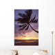 Hawaii, Maui, Kihei, Palm Tree Over The Beach At Sunset Wall Mural