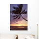 Hawaii, Maui, Kihei, Palm Tree Over The Beach At Sunset Wall Mural