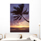 Hawaii, Maui, Kihei, Palm Tree Over The Beach At Sunset Wall Mural