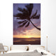 Hawaii, Maui, Kihei, Palm Tree Over The Beach At Sunset Wall Mural