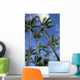 Hawaii, Palm Trees Against Blue Sky And Clouds Wall Mural