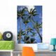 Hawaii, Palm Trees Against Blue Sky And Clouds Wall Mural