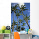 Hawaii, Palm Trees Against Blue Sky And Clouds Wall Mural