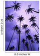 Coconut Palm Trees Silhouetted At Dawn Against Purple Sky Wall Mural