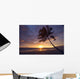 Couple And Dog Walking Along The Beach Wall Mural