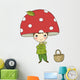 Mushroom Cap Boy Gnome Wall Decal