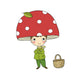Mushroom Cap Boy Gnome Wall Decal