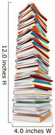 Towering Colorful Books Wall Decal