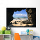 View From Secret Beach Of Kahoolawe Framed By Lava Tube Wall Mural