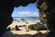 View From Secret Beach Of Kahoolawe Framed By Lava Tube Wall Mural