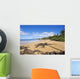 Hawaii, Maui, Makena, Chang's Beach, Shadow Of Palm Tree On Sand Wall Mural