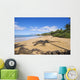 Hawaii, Maui, Makena, Chang's Beach, Shadow Of Palm Tree On Sand Wall Mural