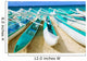 Hawaii, Oahu, Lanikai, Outrigger Canoes Stacked Along The Beach Wall Mural