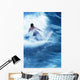 Surfer Carving On Splashing Wave, Interesting Perspective And Blur Wall Mural