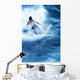 Surfer Carving On Splashing Wave, Interesting Perspective And Blur Wall Mural
