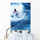 Surfer Carving On Splashing Wave, Interesting Perspective And Blur Wall Mural