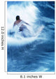 Surfer Carving On Splashing Wave, Interesting Perspective And Blur Wall Mural
