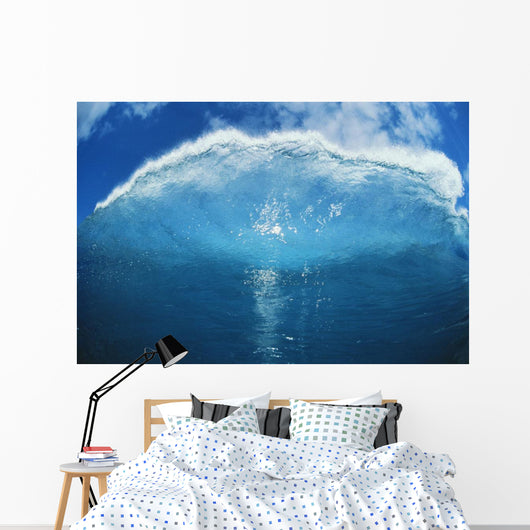 Wave Tube Looking Towards The Sky, View From Front, Blue Sky Wall Mural