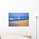 Shorebreak Waves Along Sandy Beach, Blue Sky Wall Mural