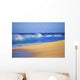 Shorebreak Waves Along Sandy Beach, Blue Sky Wall Mural