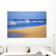 Shorebreak Waves Along Sandy Beach, Blue Sky Wall Mural