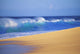 Shorebreak Waves Along Sandy Beach, Blue Sky Wall Mural