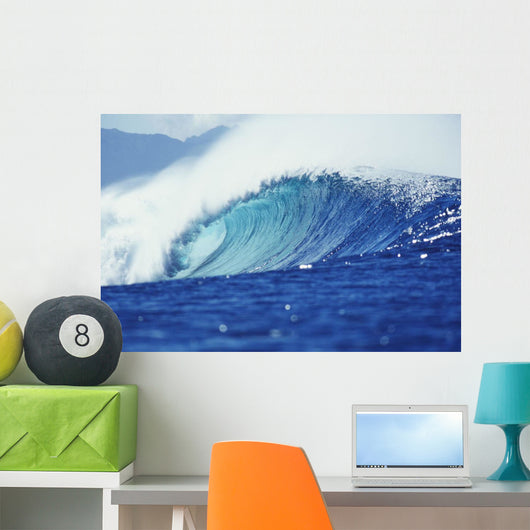 Hawaii, Oahu, Perfect Wave At Pipeline Wall Mural