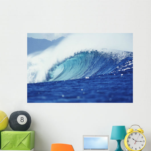 Hawaii, Oahu, Perfect Wave At Pipeline Wall Mural