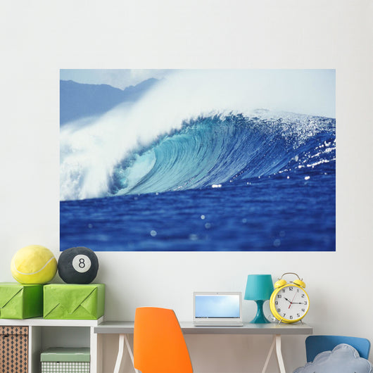 Hawaii, Oahu, Perfect Wave At Pipeline Wall Mural