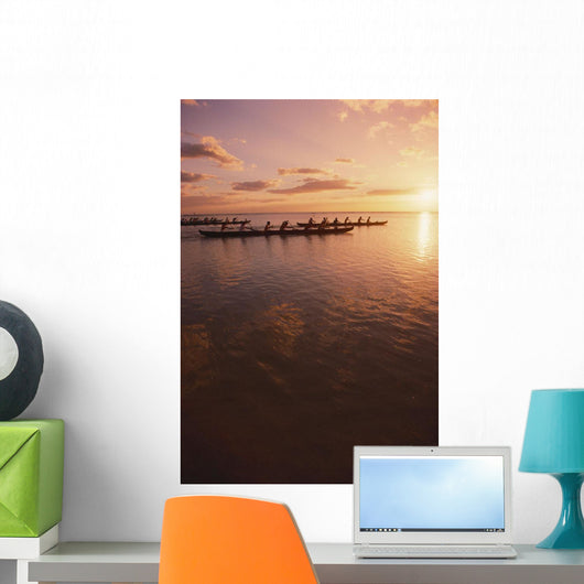 Pink Sunset And Ocean Reflections Wall Mural