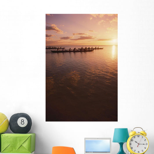 Pink Sunset And Ocean Reflections Wall Mural