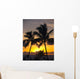 Hawaii, Maui, Kapalua, Palm Trees At Sunset Wall Mural