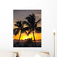 Hawaii, Maui, Kapalua, Palm Trees At Sunset Wall Mural