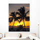 Hawaii, Maui, Kapalua, Palm Trees At Sunset Wall Mural