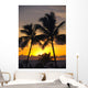 Hawaii, Maui, Kapalua, Palm Trees At Sunset Wall Mural