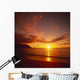 Calm Shoreline Ocean Waters With Orange Reflections From Sunset Wall Mural