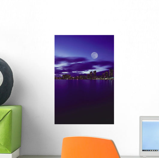 Pale Purple Sky With Reflections On Water Wall Mural