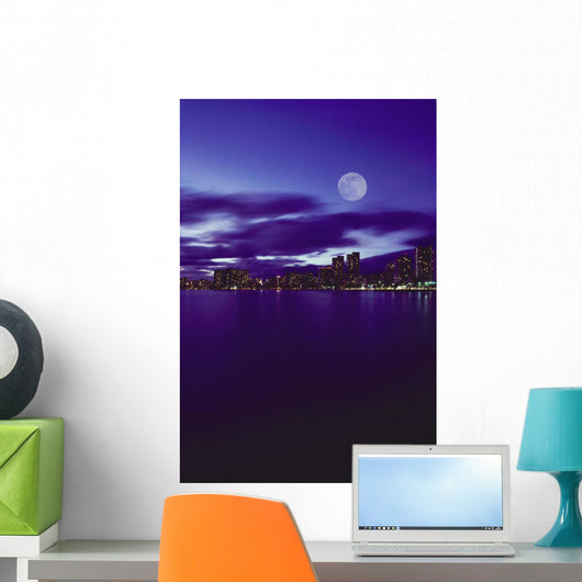 Pale Purple Sky With Reflections On Water Wall Mural