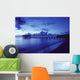 Hawaii, Kauai, Hanalei Bay, Pier At Twilight, Deep Blue Sky And Ocean Wall Mural