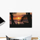 Outrigger Canoe Resting On A Tropical Beach Wall Mural