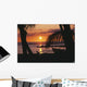 Outrigger Canoe Resting On A Tropical Beach Wall Mural