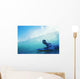 Hawaii, Oahu, Waikiki, Boogieboarder Riding Inside Wave Wall Mural