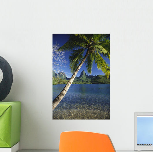 Scenic View Of Clear Bay And Palm Trees Wall Mural