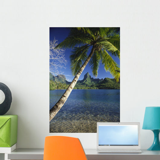 Scenic View Of Clear Bay And Palm Trees Wall Mural