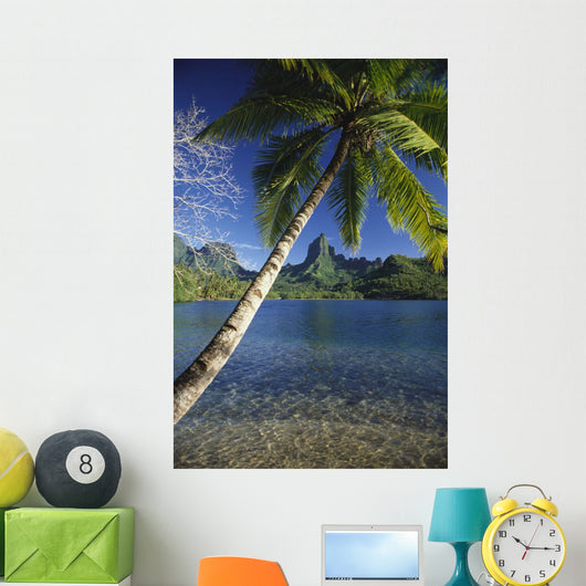 Scenic View Of Clear Bay And Palm Trees Wall Mural